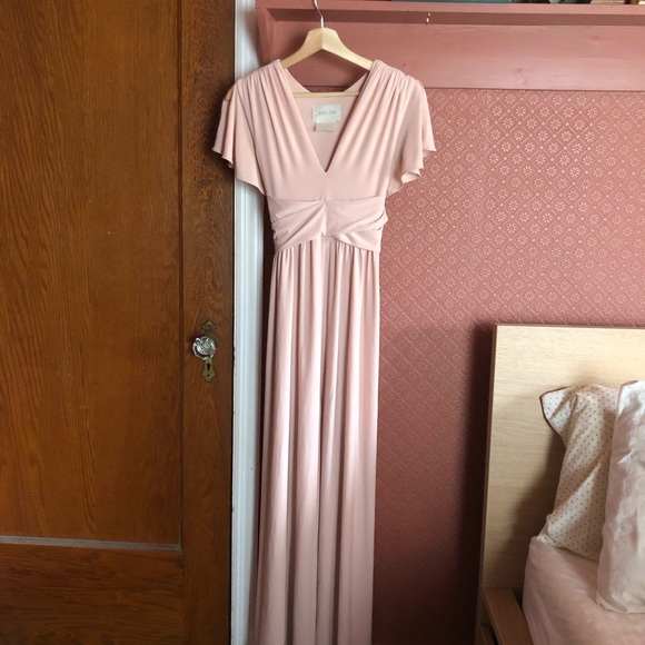 BHLDN Blush Bridesmaid Mendoza Dress - Picture 2 of 5